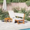 vidaXL Sun Lounger Reclining Brown 200 x 57 x 75cm Solid Acacia wood
