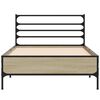 vidaXL Bed Frame without Mattress Sonoma Oak 100x200 cm