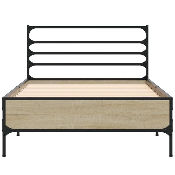 vidaXL Bed Frame without Mattress Sonoma Oak 100x200 cm