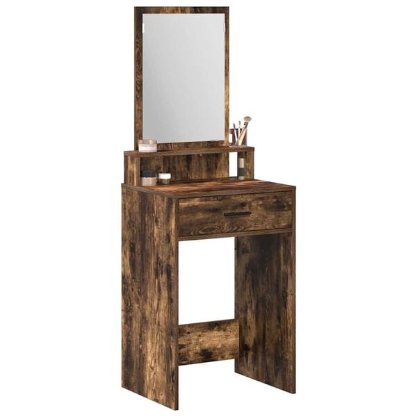vidaXL Dressing Table Smoked Oak 50 x 41 x 140 cm Engineered Wood
