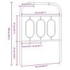 vidaXL Metal Replace Headboard Black 75 cm