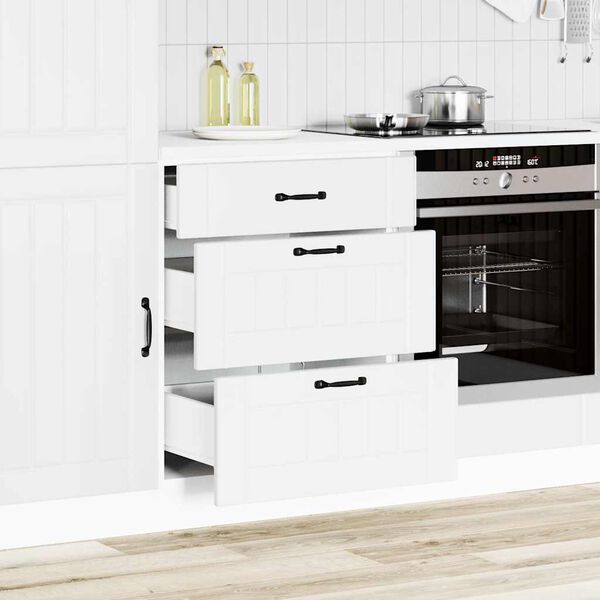 vidaXL Kitchen Base Cabinet Lucca White Engineered Wood