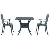 vidaXL Garden Table Set 3 pcs Green Cast Aluminium