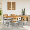 vidaXL Garden Dining Set 5 pcs Grey Solid Acacia Wood