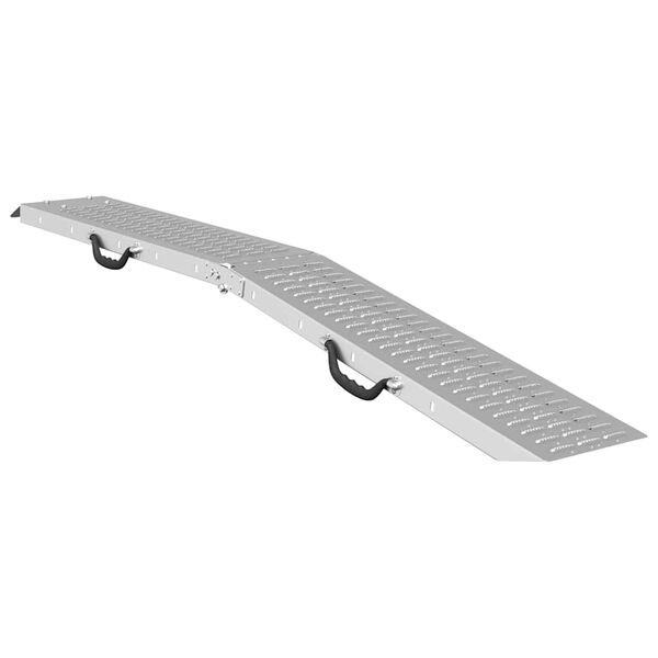 vidaXL Foldable Ramp 200kg per ramp Folding Silver 186 x 23 x 4.5 cm