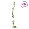 vidaXL Flower Garlands 6 pcs Purple 200 cm