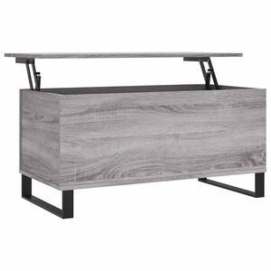 vidaXL Coffee Table Grey Sonoma 90x44.5x45 cm Engineered Wood