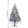 vidaXL Artificial Christmas Tree with 300 LEDs with Stand White 180 cm