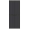 vidaXL Outdoor Storage Cabinet Black 65x37x165 cm PP