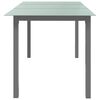 vidaXL Garden Table Light Grey 150x90x74 cm Aluminium and Glass