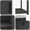 vidaXL Kitchen Storage Set with Shelf with Storage 3 pcs Black Steel
