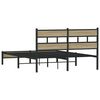 vidaXL Bed Frame without Mattress Sonoma Oak 137x190 cm Engineered Wood
