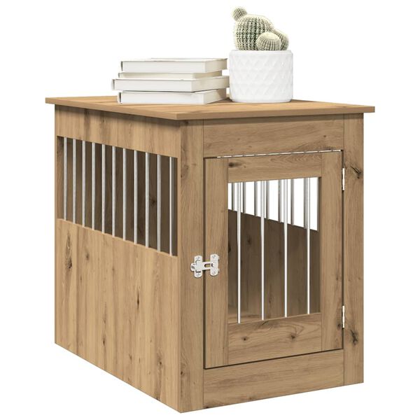 vidaXL Dog Crate Furniture Artisan Oak 55x80x68 cm Engineered Wood