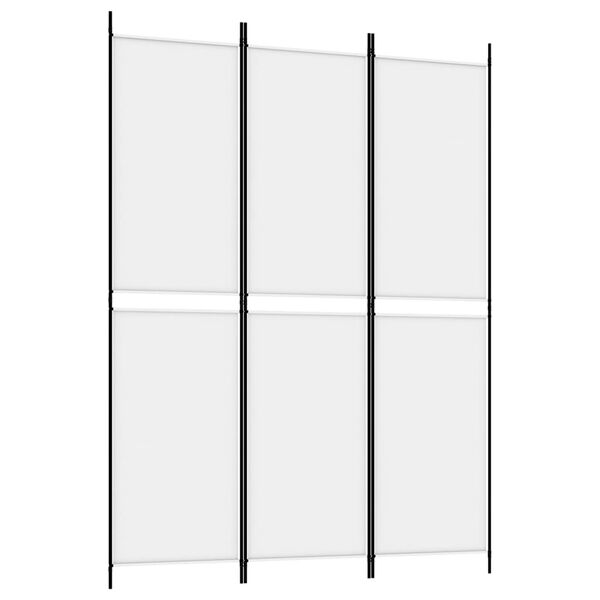 vidaXL 3-Panel Room Divider White 150x200 cm Fabric