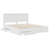 vidaXL Bed Frame with Headboard White 180 x 200 cm Engineered Wood