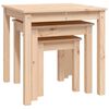 vidaXL Nesting Tables 3 pcs Solid Wood Pine
