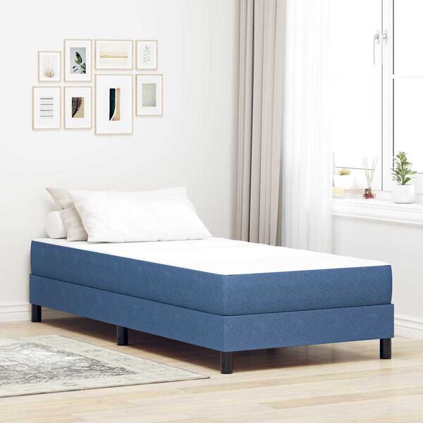 vidaXL Bed Mattress with Mattress Blue 90 x 190 cm Fabric