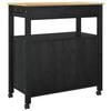 vidaXL Kitchen Trolley Plain Black 88.5 x 40 x 48 cm