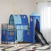 vidaXL Kids'Loft Bed Frame Black and Blue 99.5 x 190 cm Metal