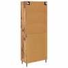 vidaXL Highboard with Drawer 2 pcs Old Wood Engineered Wood and Glass