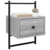 vidaXL Bedside Cabinet Wall-mounted Grey Sonoma 35x30x51 cm Engineered Wood