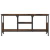 vidaXL TV Cabinet Smoked Oak 100x35x45 cm Engineered Wood&Iron