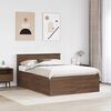 vidaXL Bed Frame with Headboard Brown Oak 150 x 200 cm Engineered Wood