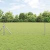 vidaXL Fence with Post Silver 0.8 x 25 m Steel and PVC