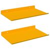 vidaXL Floating Shelf 2 pcs Mustard Yellow 30 x 18 x 2.5 cm Steel