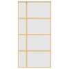 vidaXL Sliding Door Gold 102.5x205 cm Frosted ESG Glass and Aluminium
