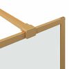 vidaXL Walk-in Shower Wall Gold 140 x 195 cm Tempered Glass