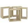 vidaXL Wall Cube Shelves 4 pcs Sonoma Oak 26x15x26 cm
