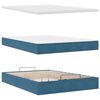 vidaXL Ottoman Bed with Mattresses Dark Blue 140x190cm Velvet