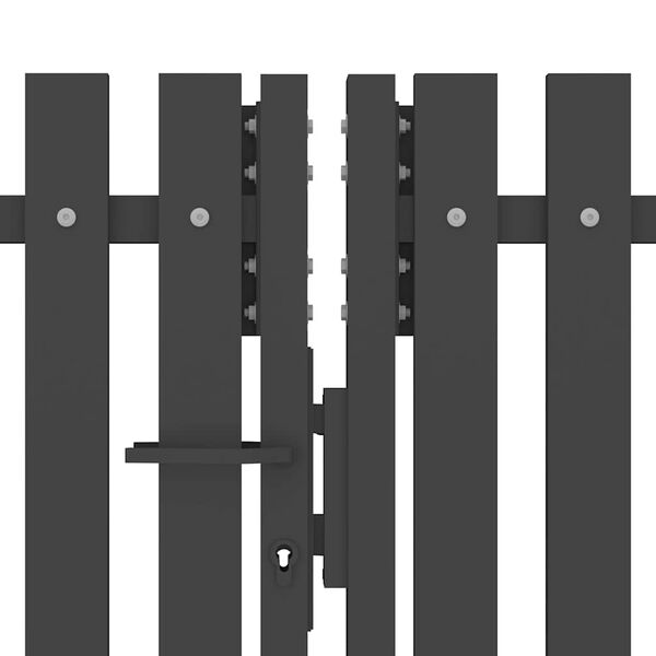 vidaXL Garden Fence Gate Steel 400x75 cm Anthracite