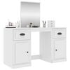 vidaXL Dressing Table with Mirror White 130x50x132.5 cm