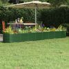 vidaXL Garden Raised Bed Galvanised Steel 332x40x36 cm Green