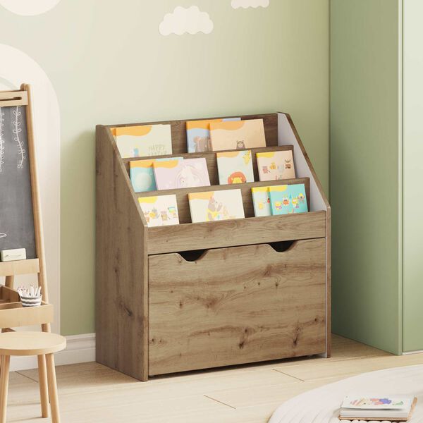 vidaXL Kids Bookshelf Artisan Oak 60 x 29.5 x 69 cm Engineered Wood