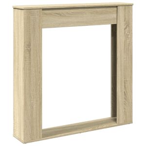 vidaXL Fireplace Surround Sonoma Oak 100x20x100 cm Engineered Wood