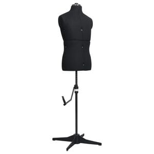 vidaXL Dress Form | Black | Polyester, ABS | 37-45 | Height-Adjustable