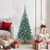 vidaXL Christmas Tree with 150 LEDs with Stand Green 120 cm PVC