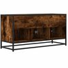 vidaXL TV Cabinet Smoked Oak 100x35x50 cm Engineered Wood and Metal