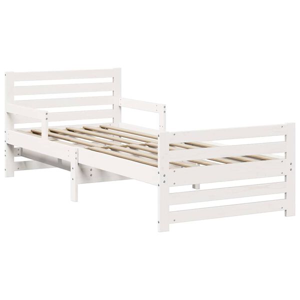 vidaXL Bed Frame with Headboard White 80 x 200 cm Engineered Wood