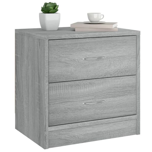 vidaXL Bedside Cabinet Grey Sonoma 40x30x40 cm Engineered Wood