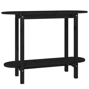 vidaXL Console Table Black 110x40x80 cm Solid Wood Pine