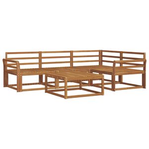 vidaXL Outdoor Sofa Set 5 pcs Natural Solid Acacia Wood