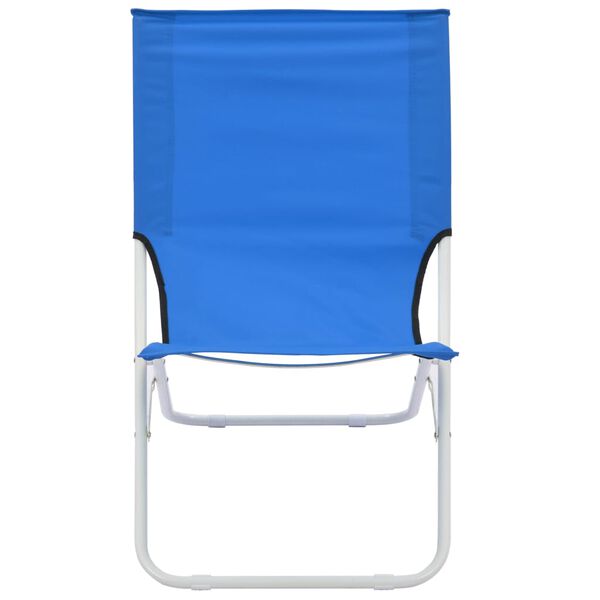 vidaXL Folding Beach Chairs 2 pcs Blue