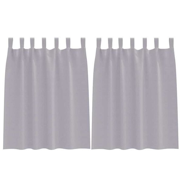 vidaXL Blackout Curtains with Rings 2 pcs Metal Grey 140 x 140 cm