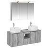 vidaXL Bathroom Cabinet Set 4 pcs Grey Sonoma Engineered Wood