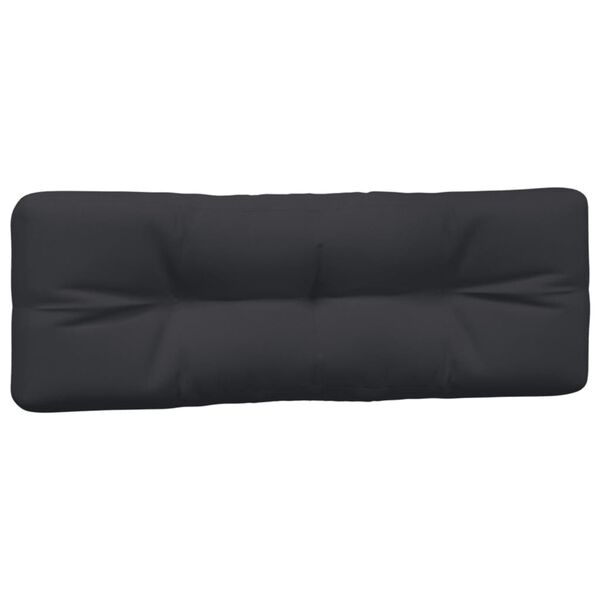 vidaXL Pallet Cushions 5 pcs Black Fabric