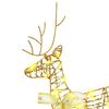 vidaXL LED Reindeers with 40 LEDs 5 pcs Gold PET